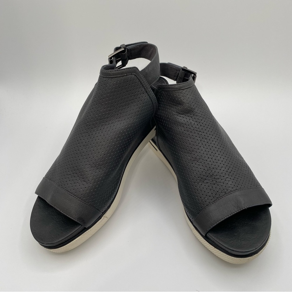EILEEN FISHER Sport Platform Sandal Sz 7 Charcoal Gray - Picture 2 of 14